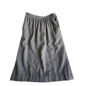 Vintage Evan Picone Charcoal A-Line Skirt
